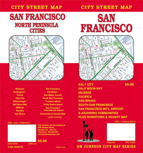 San Francisco : city street map = San Francisco : north peninsula cities : city street map GM Johnson
