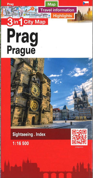 Prague 3 in 1 City Map Hallwag Kummerly Frey AG