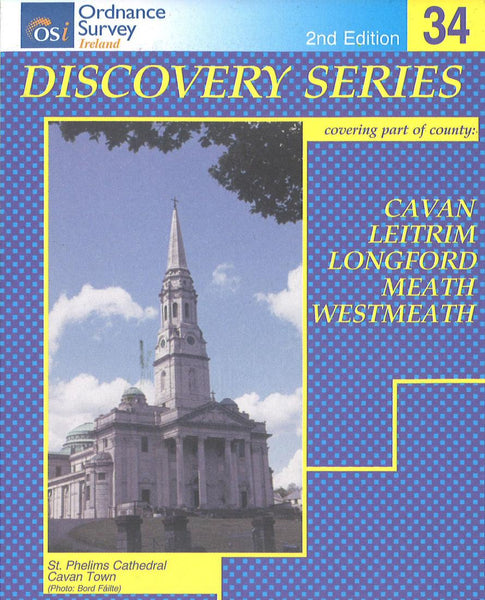 Cavan, Leitrim, Longford, Meath, Monaghan, Ireland Discovery Series #34 Ordnance Survey (Ireland)