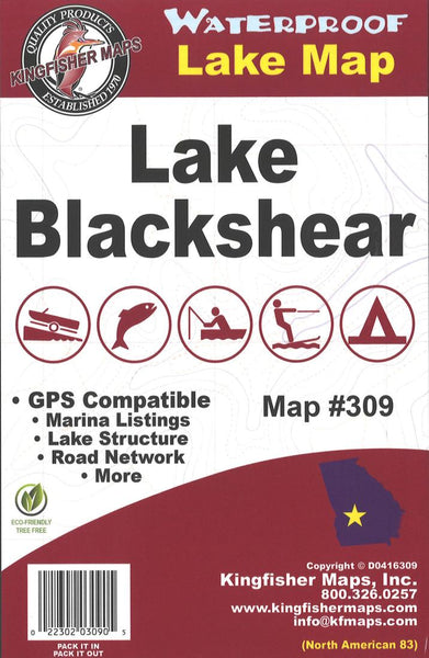 Lake Blackshear Fishing Map Kingfisher Maps, Inc.