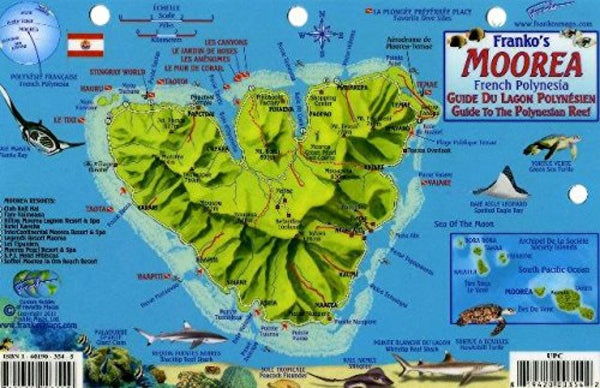Franko's Moorea : French Polynesia : guide to the Polynesian Reef = fuide du Lagon Polynésien Frankos Maps Ltd.