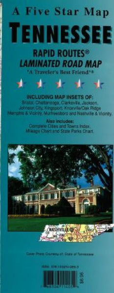 Tennessee : Rapid Routes : laminated road map Five Star Maps Inc