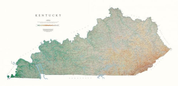 Kentucky [Physical, 29x58] Raven Maps