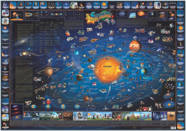Dino's Illustrated Map of the Solar System : 38" x 54" Dino's Illustrated World