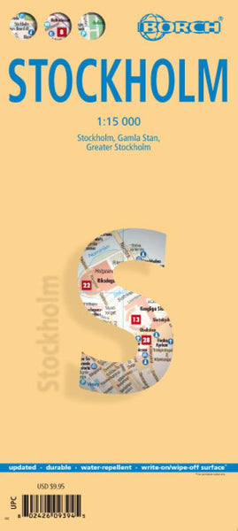 Stockholm, Sweden City Map Borch GmbH.