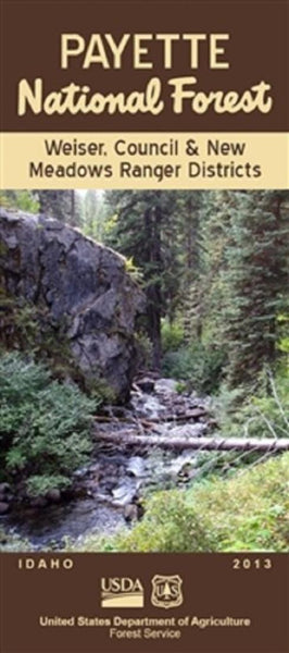 Payette National Forest - Weiser, Council and New Meadows Ranger Districts Map - Waterproof United States Forest Service