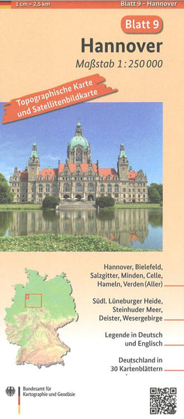 Hannover 1:250 000, blatt 9 Bundesamt für Kartographie und Geodäsie