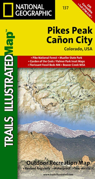 Pikes Peak and Canon City Trail Map National Geographic Maps