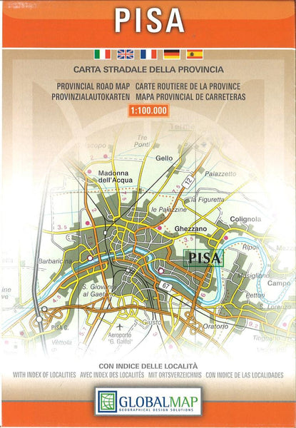 Pisa : carta stradale della provincia Litografia Artistica Cartografica