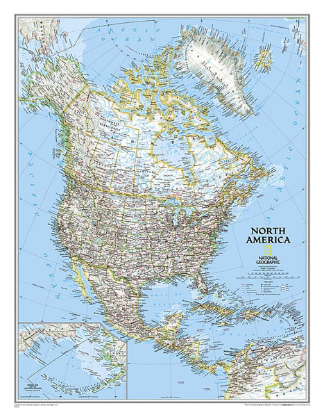 North America [classic, tubed] National Geographic Maps