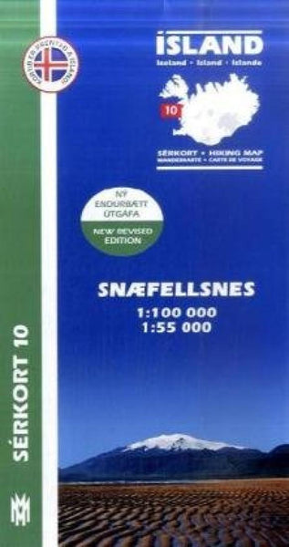 Snaefellsnes Hiking Map Mál og menning