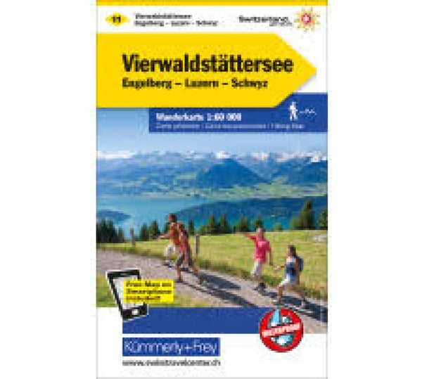 Vierwaldstattersee : Switzerland Hiking Map #11 Hallwag Kummerly Frey AG