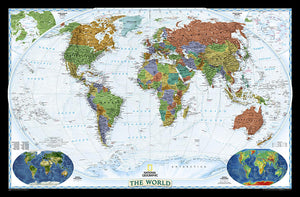 World Decorator Enlarged Wall Map - Tubed (73