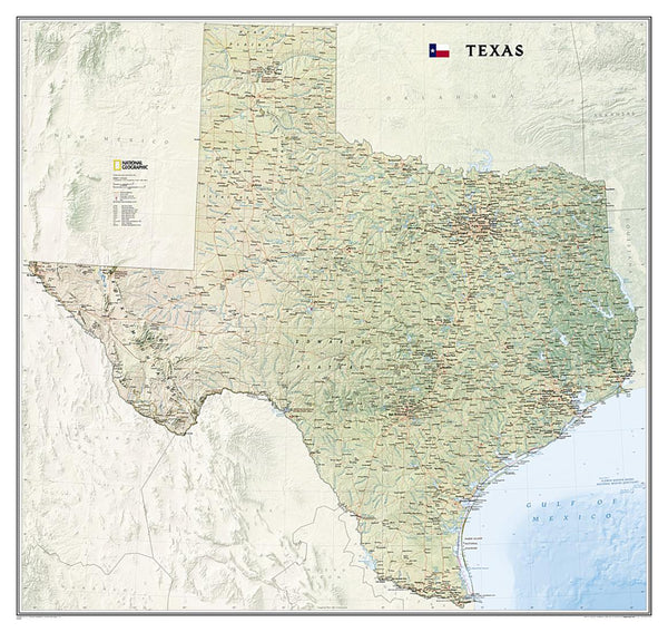 Texas Classic Wall Map National Geographic Maps