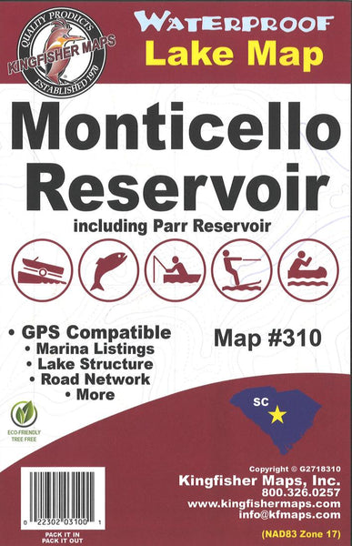 Monticello Reservoir, including Parr Reservoir Kingfisher Maps, Inc.