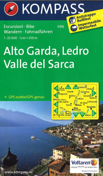 Alto Garda, Ledro Valle del Sarca Hiking Map Kompass