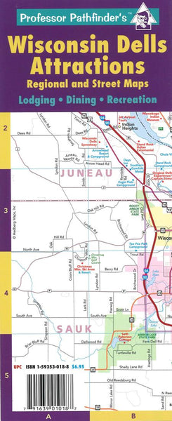 Wisconsin Dells attractions : regional and street maps Hedberg Maps