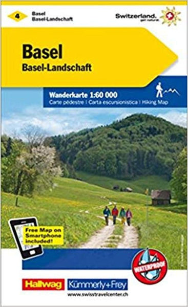 Basel - Aarau : Switzerland Hiking Map #4 Hallwag Kummerly Frey AG