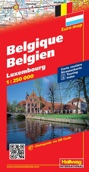 Belgique = Belgien Road Map Hallwag Kummerly Frey AG