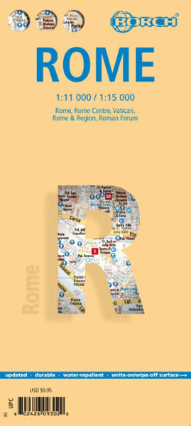 Rome, Italy City Map Borch GmbH.