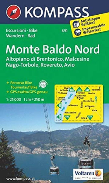 Monte Baldo Nord #691 1:250,000 Kompass