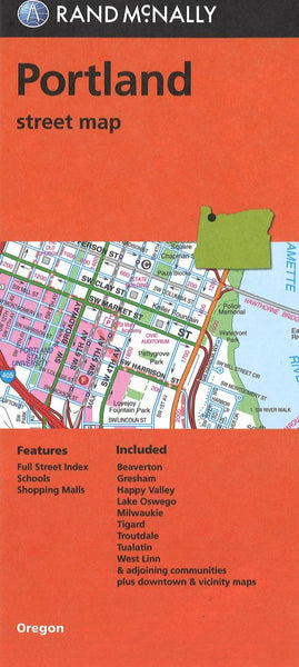 Portland, Oregon Street Map Rand McNally