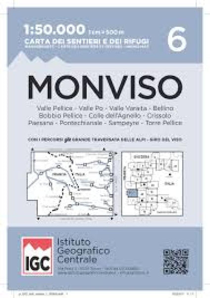 Monviso Hiking Map Istituto Geografico Centrale S.R.L.