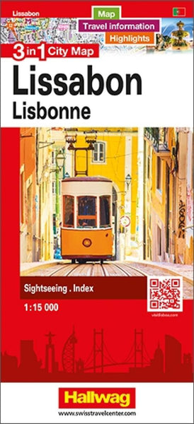 Lisbon : 3 in 1 city map = Lisbona : 3 in 1 city map = Lissabon: 3 in 1 city map = Lisbonne : 3 in 1 city map Hallwag Kummerly Frey AG