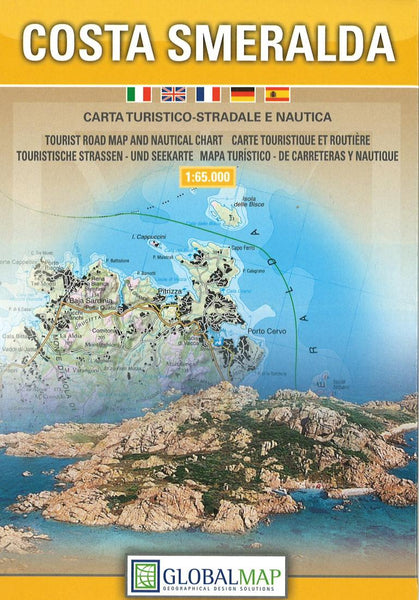 Costa Smeralda : carta turistico-stradale e nautica Litografia Artistica Cartografica