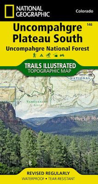 Uncompahgre Plateau, South, Map 146 National Geographic Maps