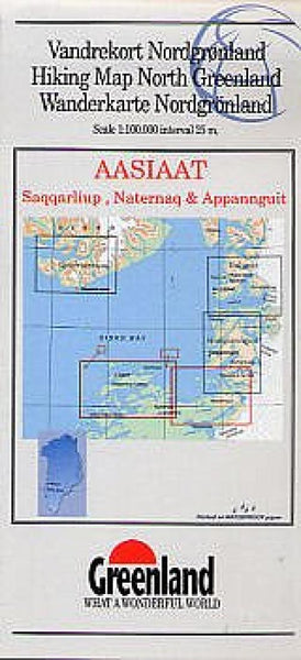 Hiking Map Northern Greenland : Aasiaat, Saqqarliup, Naternaq & Appannguit Greenland Tourism