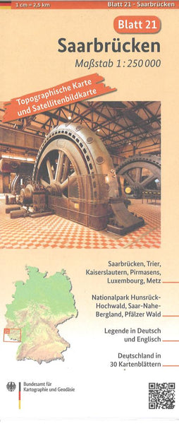 Saarbrücken 1:250 000, blatt 21 Bundesamt für Kartographie und Geodäsie