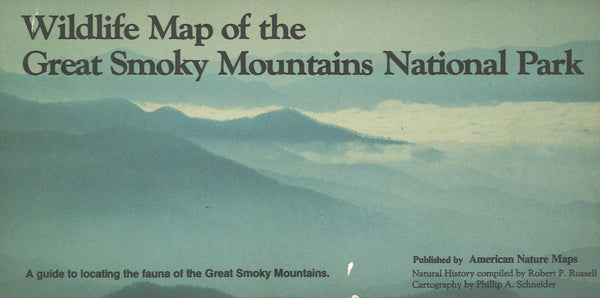 Wildlife Map of the Great Smoky Mountains National Park American Nature Maps