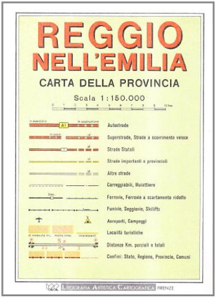 Reggio nell'Emilia : carta della provinicia Litografia Artistica Cartografica