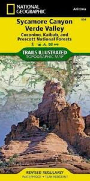 Sycamore Canyon and Verde Valley Wildnerness Areas, Map 854 National Geographic Maps