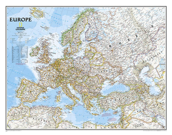 Europe Classic Wall Map [Laminated] National Geographic Maps