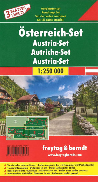 Österreich-set : autokartenset, 1:250 000 = Austria-set : roadmap set, 1:250 000 = Autriche-set : set de cartes routières, 1:250 000 = Austria-set : set di carte stradali, 1:250 000 Freytag & Berndt