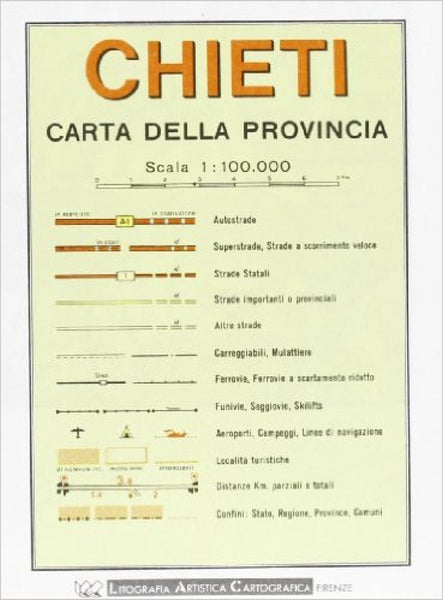 Chieti : carta della provincia Litografia Artistica Cartografica