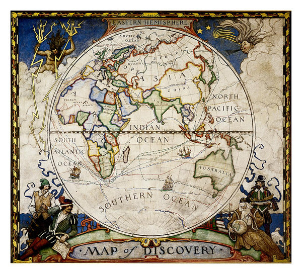 Map of Discovery, Eastern Hemisphere [Tubed] National Geographic Maps