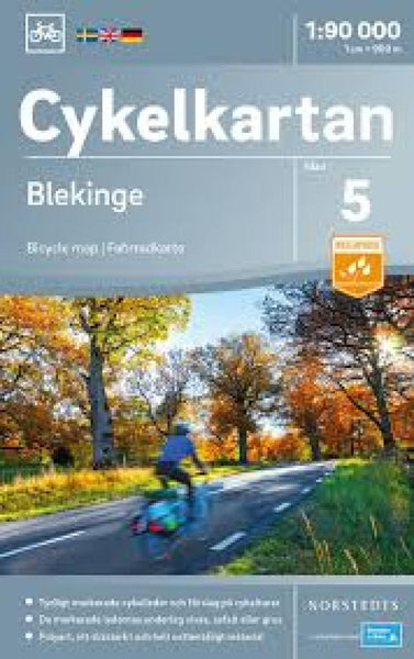 Cykelkartan Blad 5 Blekinge Norstedts