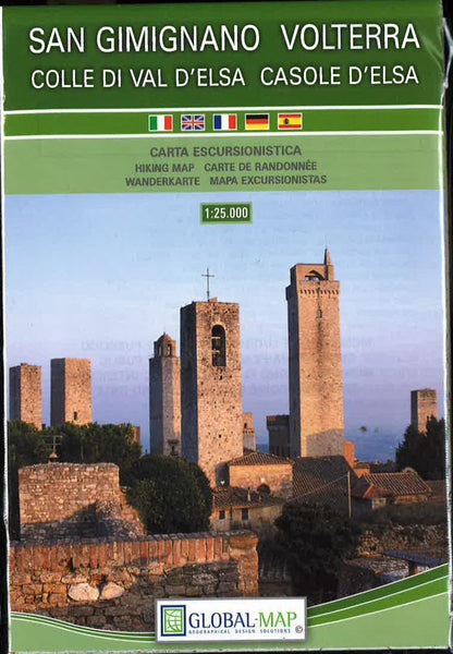 San Gimignano. Volterra, Colle di Val d'Elsa, Casole d'Elsa : carta escursionistica Litografia Artistica Cartografica