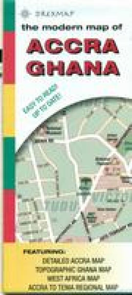The modern map of Accra Ghana Eureka Cartography