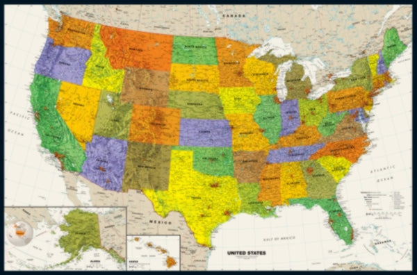 USA, Pol, Tyvek, 33x53, Tubed Magna Carta Maps, Ltd.