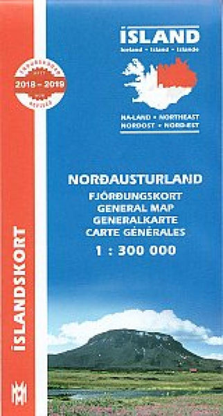Northeast Iceland Map Mál og menning