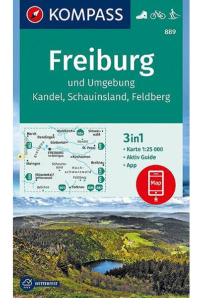 Freiburg und Umgebung : Kandel, Schauinsland, Feldburg : Karte 1:25 000 Kompass