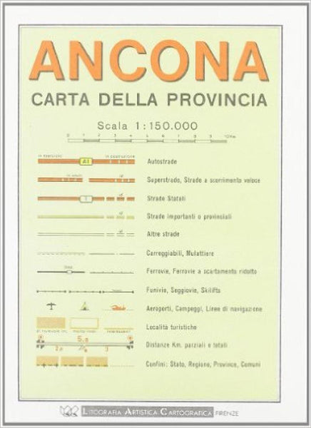Ancona : carta della provincia Litografia Artistica Cartografica