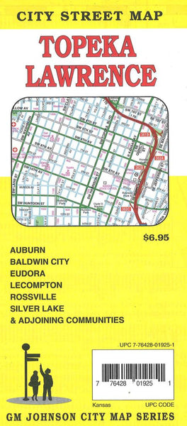 Topeka : Lawrence : city street map GM Johnson