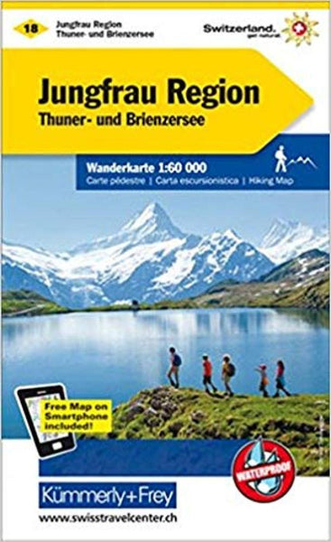 Jungfrau Region, Switzerland Hiking Map Hallwag Kummerly Frey AG