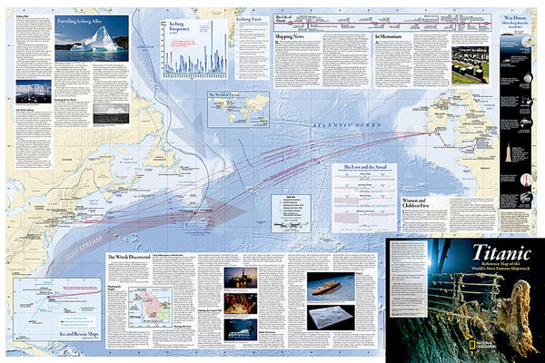 Titanic: 2 sided [Tubed] National Geographic Maps