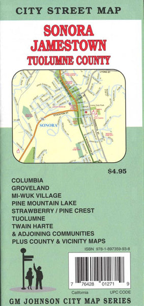 Sonora : Jamestown : Tuolumne County : city street map GM Johnson